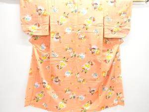 アンティーク　小鳥模様長襦袢